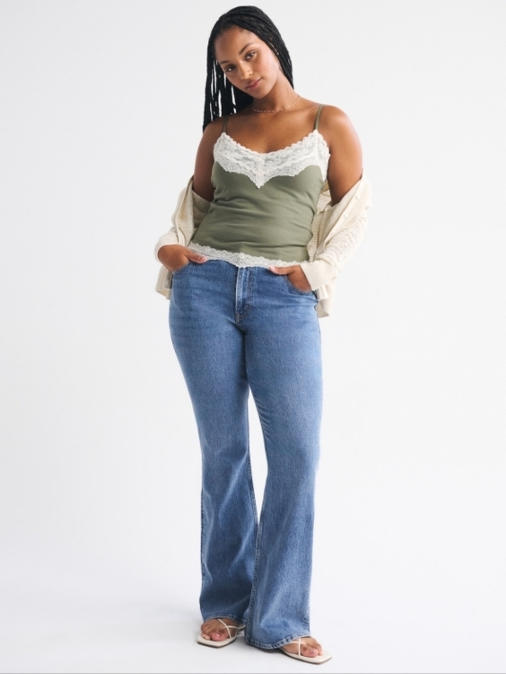 Abercrombie & Fitch Curve Love Bootcut Jeans 28 Long